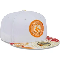 Casquette ajustée 59FIFTY Boston Red Sox Flamingo New Era pour homme, blanc/orange