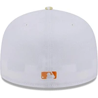 Men's New Era White/Orange Boston Red Sox Flamingo 59FIFTY Fitted Hat