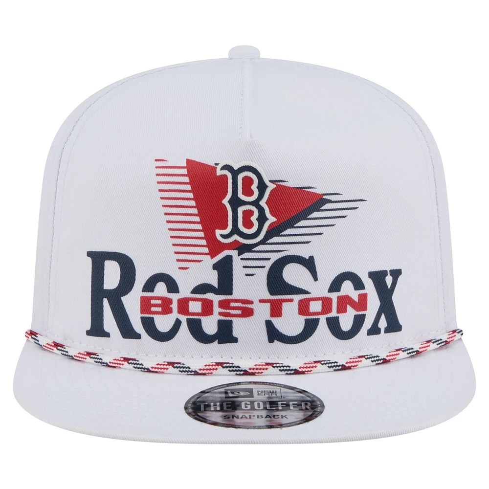 Casquette de golf à snapback Collide blanche des Red Sox de Boston pour homme de New Era