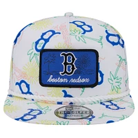 Casquette Snapback New Era pour hommes des Red Sox de Boston Islander Golfer blanche