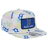 Casquette Snapback New Era pour hommes des Red Sox de Boston Islander Golfer blanche