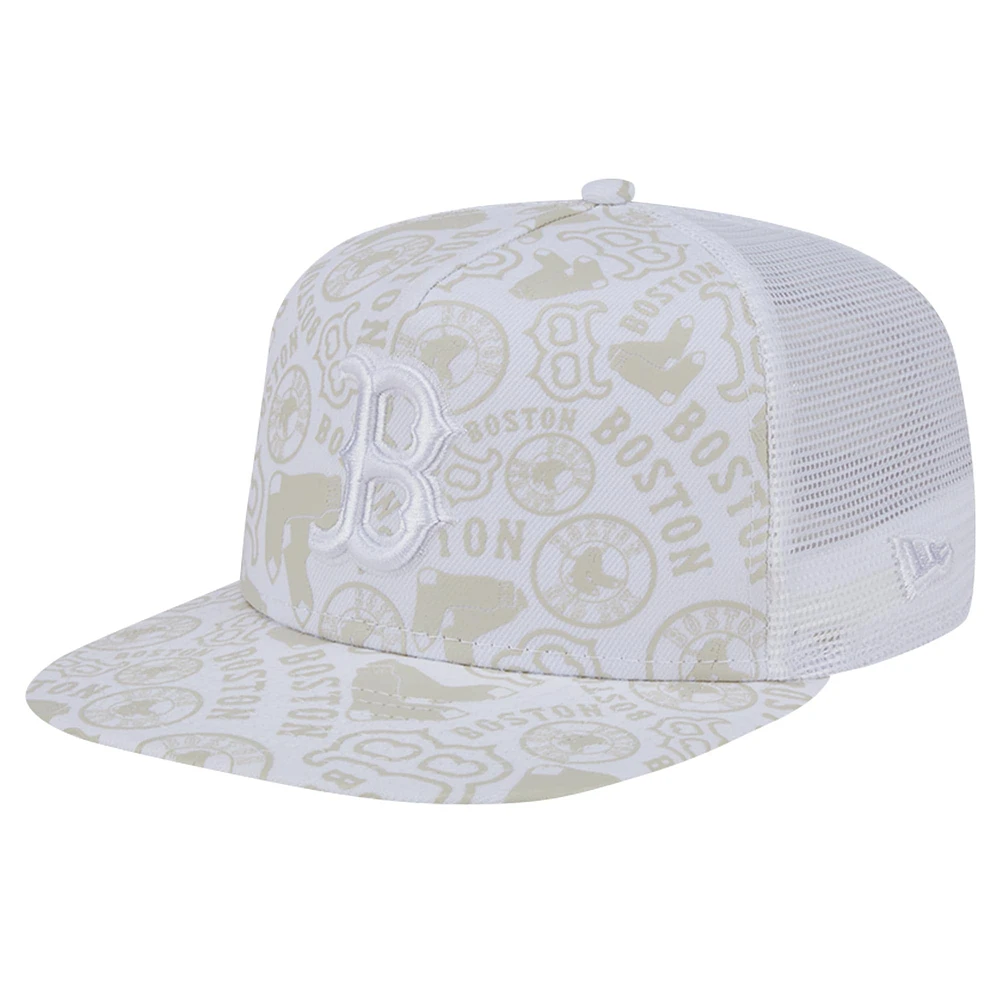 Casquette Snapback 9FIFTY Snapback A-Frame Trucker Dunes avec logo des Red Sox de Boston New Era pour hommes