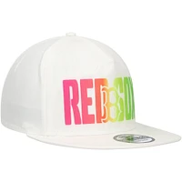 Men's New Era White Boston Red Sox Spring Spectrum Golfer Snapback Hat