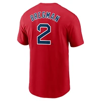 T-shirt Nike Alex Bregman rouge Boston Red Sox Fuse pour homme avec nom et numéro