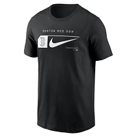 Men's Nike Black Boston Red Sox Fashion Graphic Swoosh T-Shirt