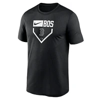 T-shirt Nike noir Boston Red Sox Home Plate Icon Legend Performance pour homme