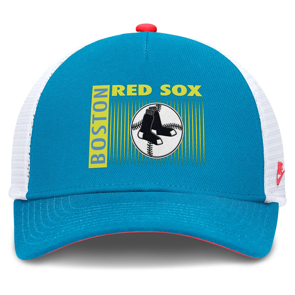 Men's Nike Blue/White Boston Red Sox Rise Neon Adjustable Hat