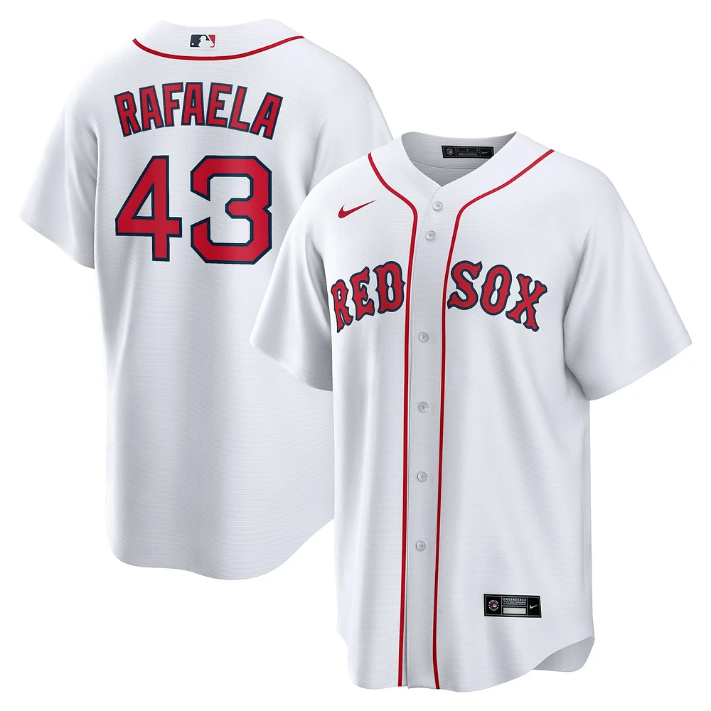 Maillot réplique à domicile des Red Sox de Boston pour homme Nike Ceddanne Rafaela blanc