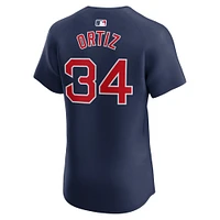 Maillot Nike David Ortiz pour homme, joueur d'élite alternatif des Red Sox de Boston, bleu marine