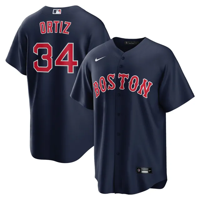 Nike Men's Boston Red Sox David Ortiz No.34 T-Shirt - Gray - M (Medium)