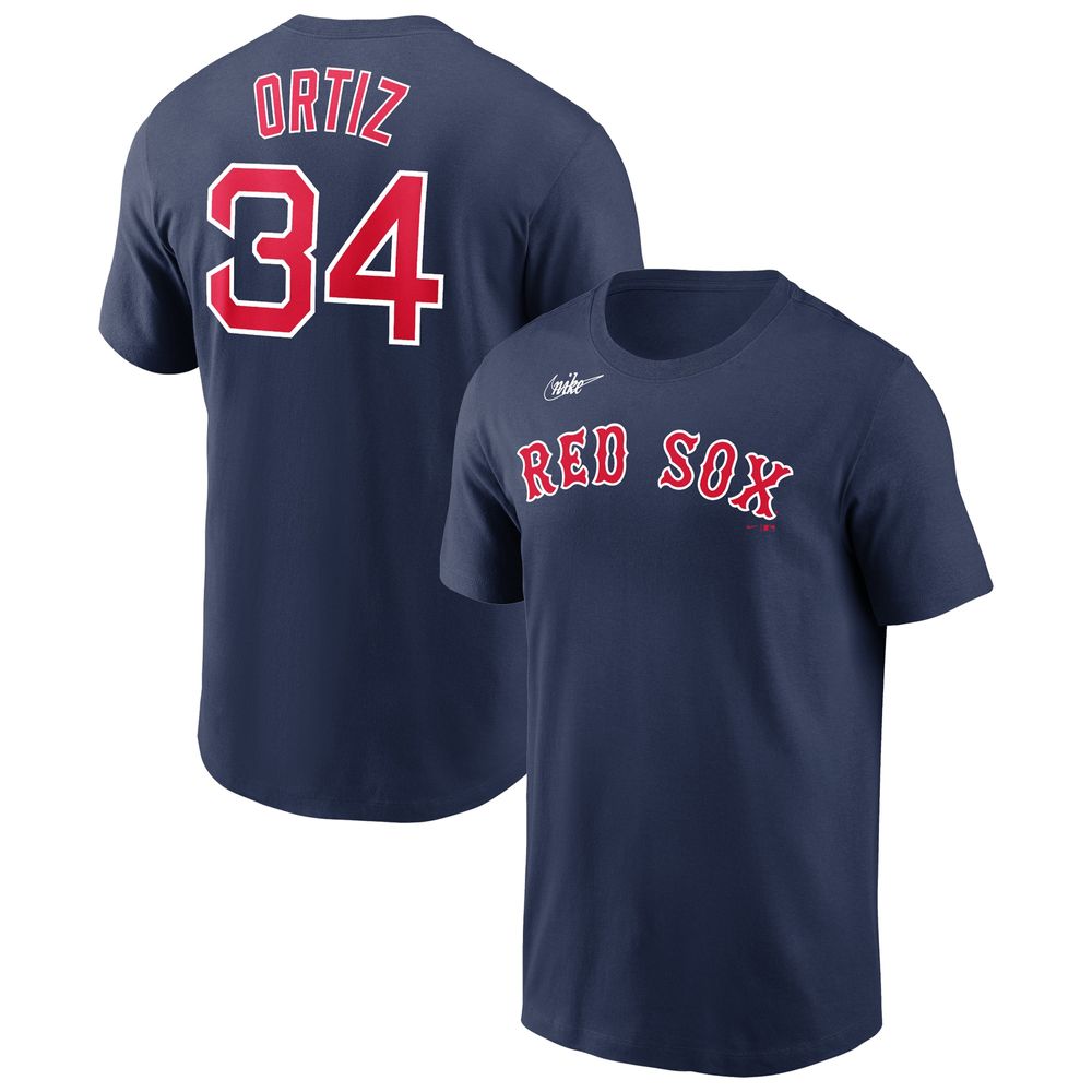 Nike Men's Nike David Ortiz Navy Boston Red Sox Name & Number Logo