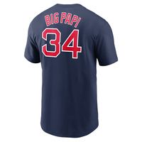 Men's Nike David Ortiz Navy Boston Red Sox Name & Number Wordmark T-Shirt