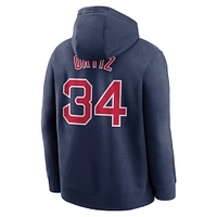 Sweat à capuche Nike David Ortiz pour homme, bleu marine, Boston Red Sox, nom et numéro du club