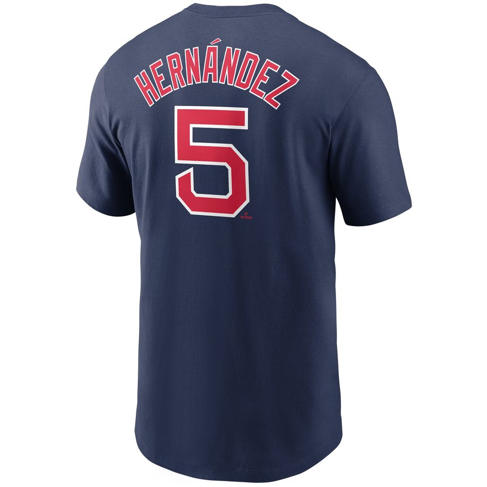 Men's Nike Enrique Hernandez Navy Boston Red Sox Name & Number T-Shirt