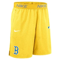 Short en tricot Nike Gold Boston Red Sox Authentic Collection City Connect Performance pour homme