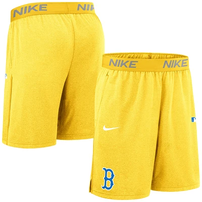 Short en tricot Nike Gold Boston Red Sox Authentic Collection City Connect Performance pour homme