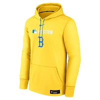Sweat à capuche Nike Gold Boston Red Sox Authentic Collection City Connect Therma pour homme