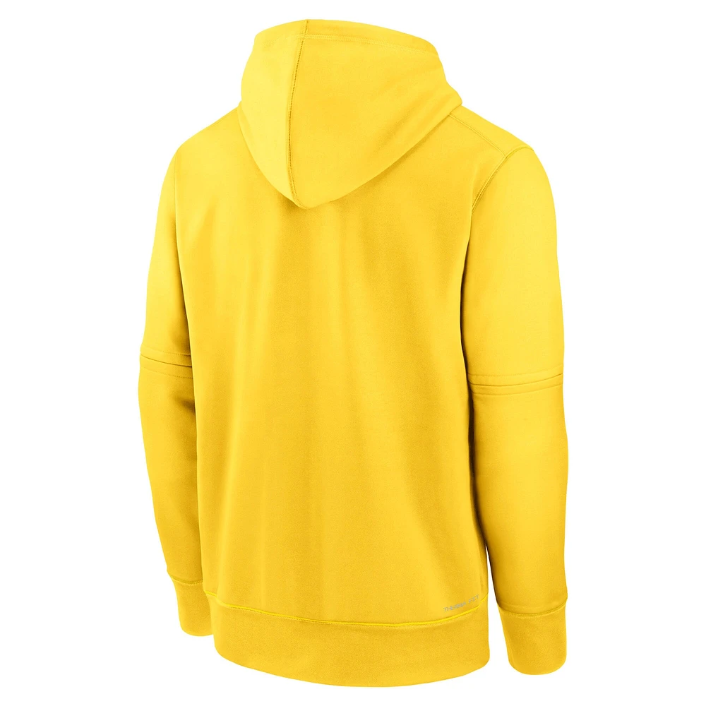 Sweat à capuche Nike Gold Boston Red Sox Authentic Collection City Connect Therma pour homme