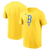 Men's Nike Gold Boston Red Sox City Connect Large Logo T-Shirt