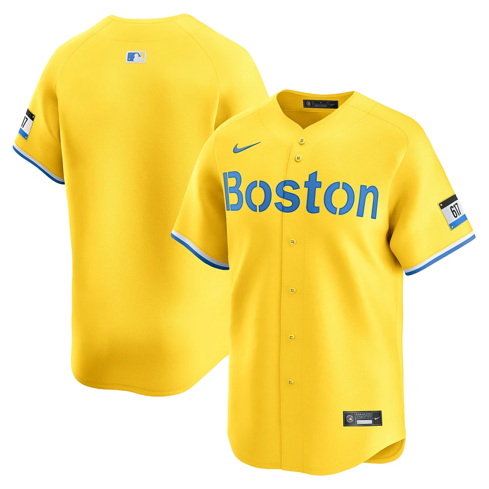 Maillot Nike Gold Boston Red Sox City Connect Limited pour homme