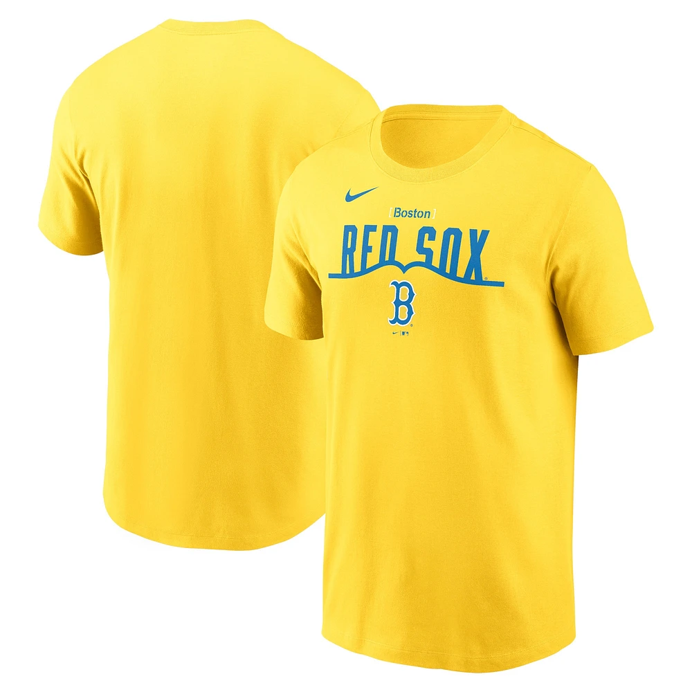 T-shirt Nike doré Boston Red Sox City Connect pour homme