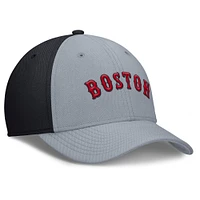 Casquette Nike Performance Flex gris/bleu marine Boston Red Sox Rise Swoosh pour homme