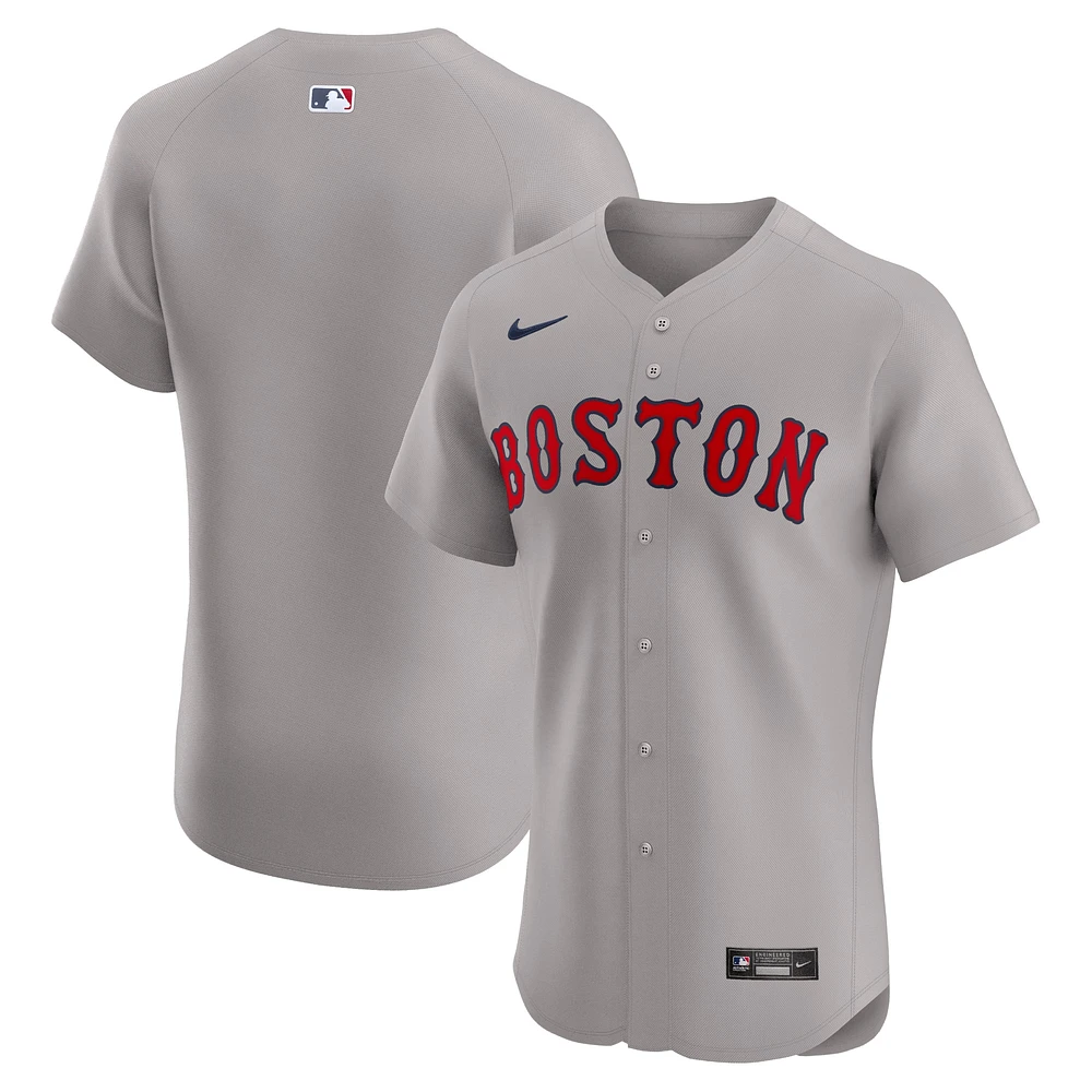 Men's Nike Gray Boston Red Sox Road Elite Jersey