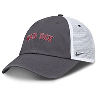 Casquette de camionneur ajustable Nike Boston Red Sox Wordmark Club pour homme, grise