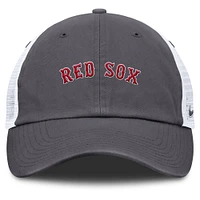 Men's Nike Gray Boston Red Sox Wordmark Club Adjustable Trucker Hat