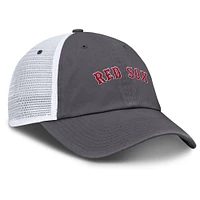 Casquette de camionneur ajustable Nike Boston Red Sox Wordmark Club pour homme, grise