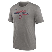 T-shirt à trois mélanges Nike Heather Charcoal Boston Red Sox We Are All pour homme