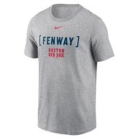 Men's Nike Heather Gray Boston Red Sox Bracket Team Phrase T-Shirt