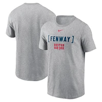 Men's Nike Heather Gray Boston Red Sox Bracket Team Phrase T-Shirt