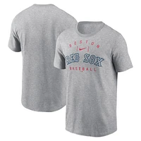 T-shirt Nike Heather Grey Boston Red Sox Home Team Athletic Arch pour homme