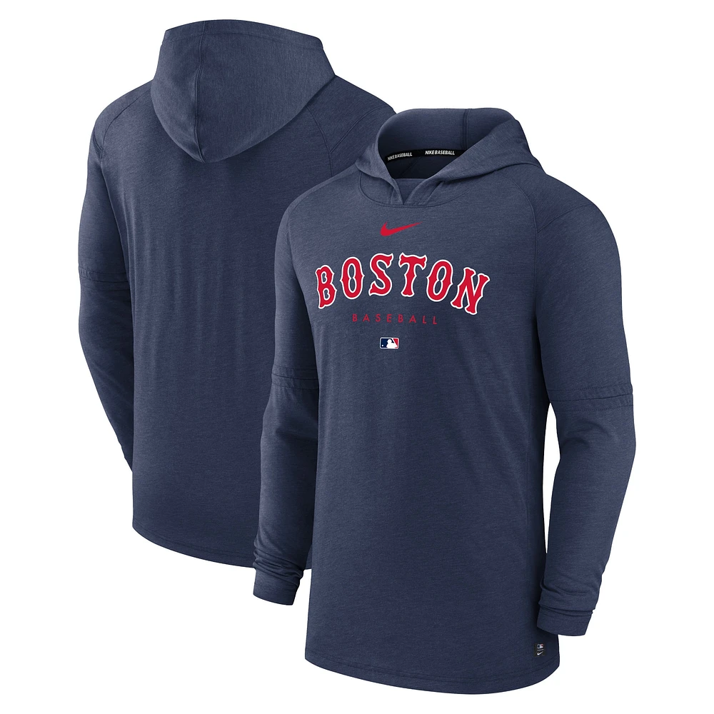 Sweat à capuche Nike Heather Navy Boston Red Sox Authentic Collection Early Work Tri-Blend Performance pour homme