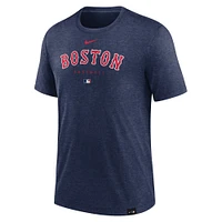 T-shirt Performance Tri-Blend Early Work Boston Red Sox Nike Heather Navy pour homme