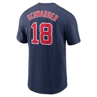 Men's Nike Kyle Schwarber Navy Boston Red Sox Name & Number T-Shirt