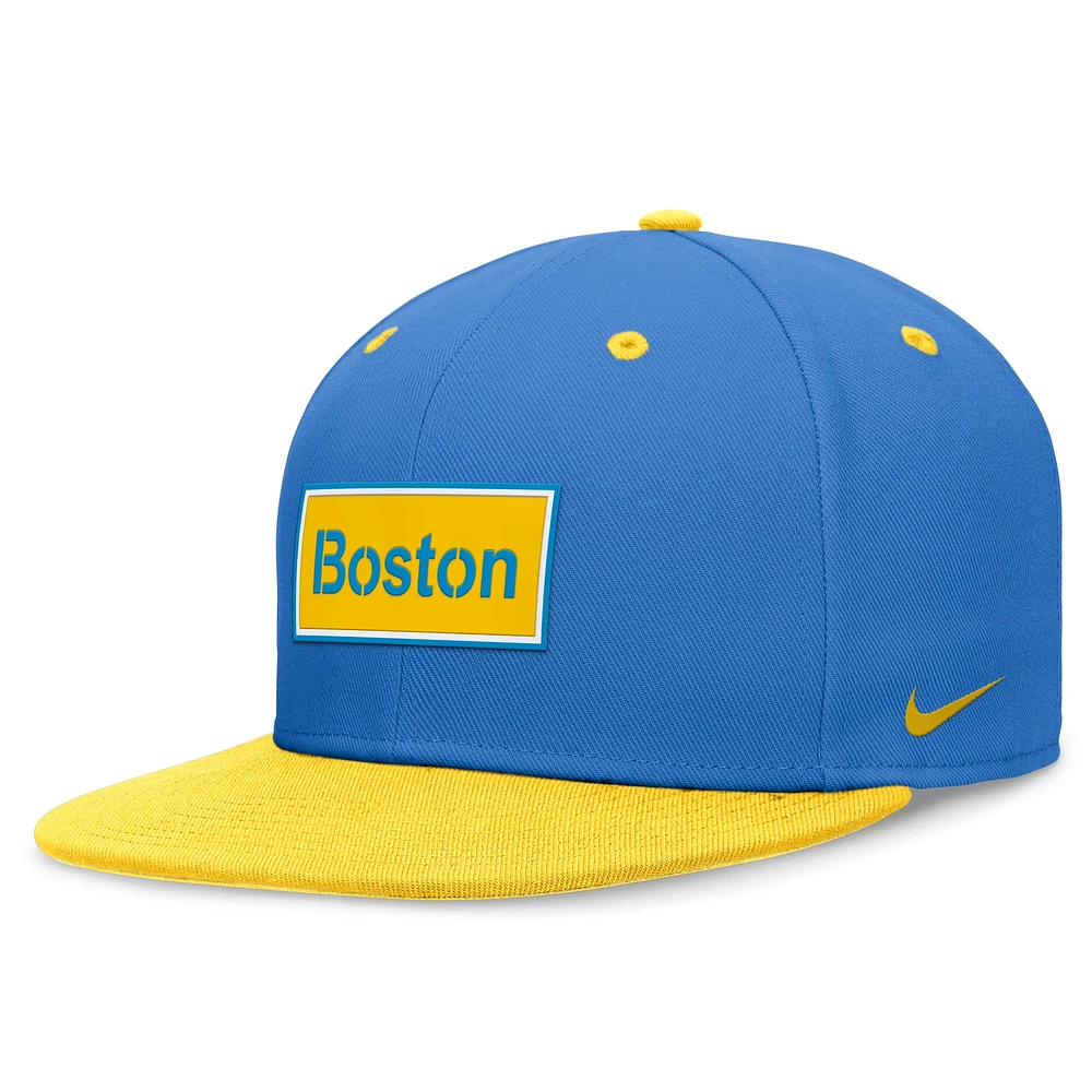 Men's Nike Light Blue/Gold Boston Red Sox City Connect True Fitted Hat