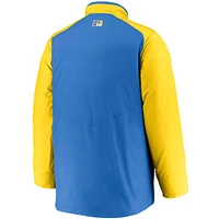 Veste à glissière pleine longueur Nike Boston Red Sox City Connect Baseball Dugout pour homme, bleu clair