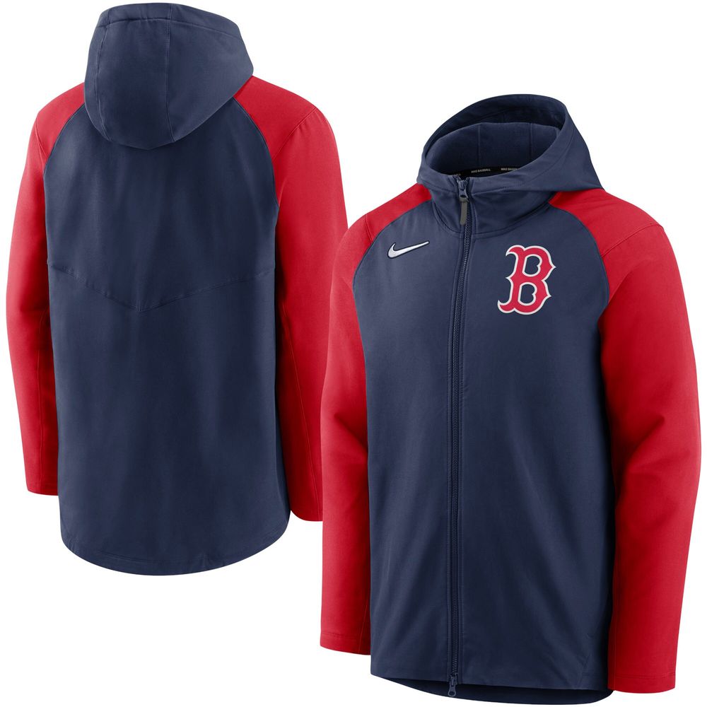 Men's Nike Navy/Red Boston Red Sox Authentic Collection Player - Full-Zip Hoodie Jacket