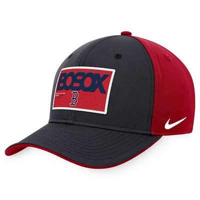 Casquette Snapback Performance Nike Bleu Marine/Rouge Boston Red Sox Classic99 Colorblock pour Homme