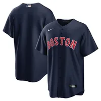 Maillot d'équipe Nike Boston Red Sox Alternate Replica bleu marine pour homme