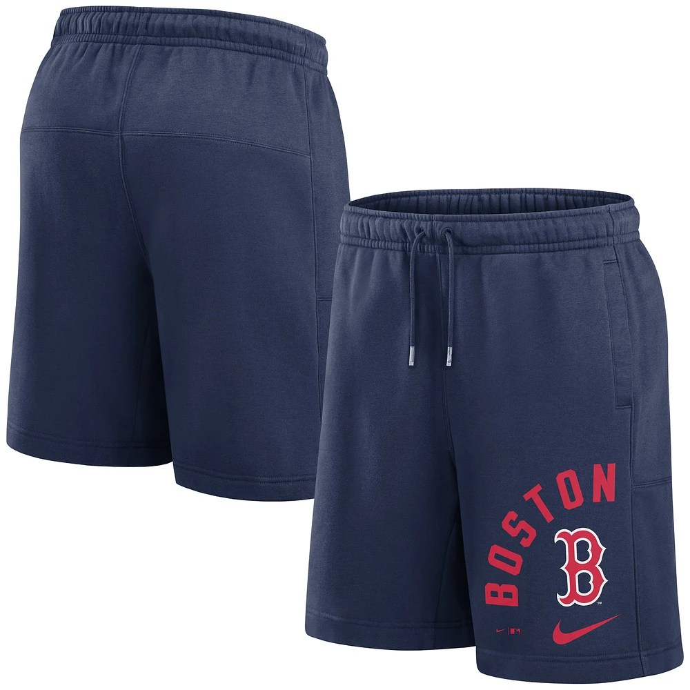 Men's Nike Navy Boston Red Sox Arched Kicker Fleece Shorts