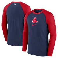 T-shirt à manches longues Nike Boston Red Sox Authentic Collection Game Raglan Performance pour homme - Bleu marine