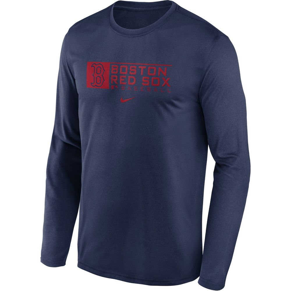 Men's Nike Red Boston Sox Authentic Collection Logo Performance Long Sleeve T-Shirt Size: Medium