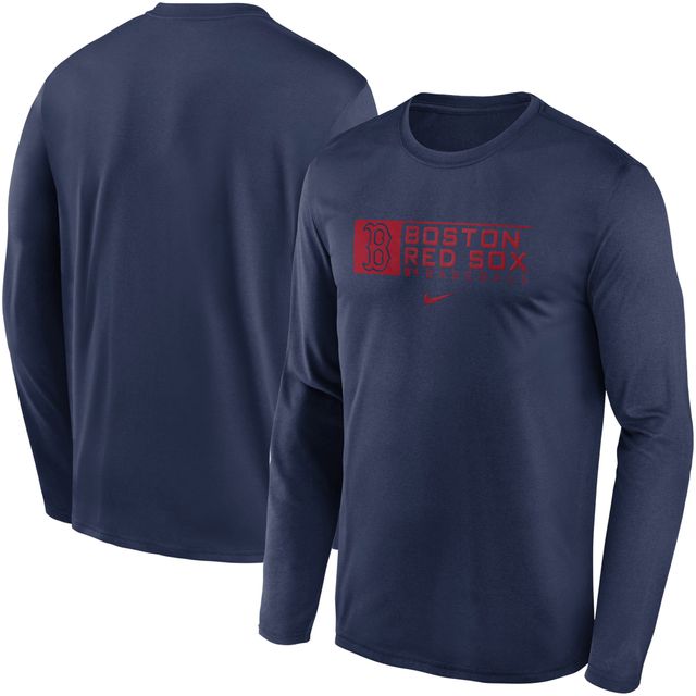 T-shirt à manches longues Nike Navy Boston Red Sox Authentic Collection Legend Performance pour homme