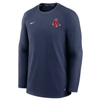 T-shirt à manches longues Nike Boston Red Sox Authentic Collection Logo Performance pour homme - Bleu marine