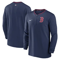 Haut Nike bleu marine Boston Red Sox Authentic Collection Performance à demi-zip pour homme