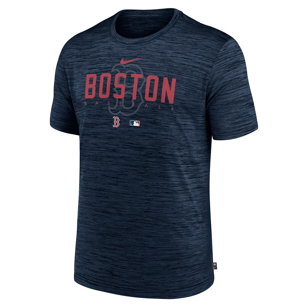 T-shirt d'entraînement pour homme Nike Boston Red Sox Authentic Collection Velocity Performance, bleu marine