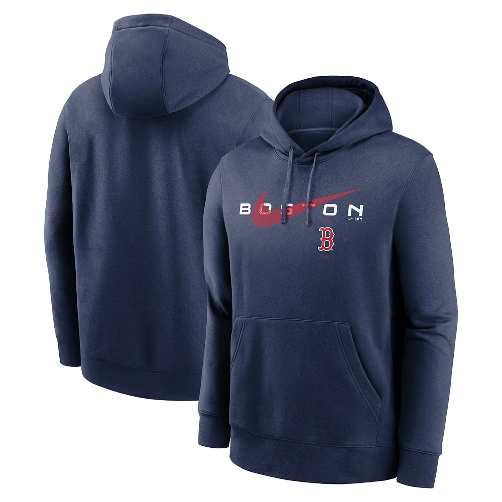 Chandail à capuchon Big & Tall Over Arch des Boston Red Sox de Nike pour homme, bleu marine